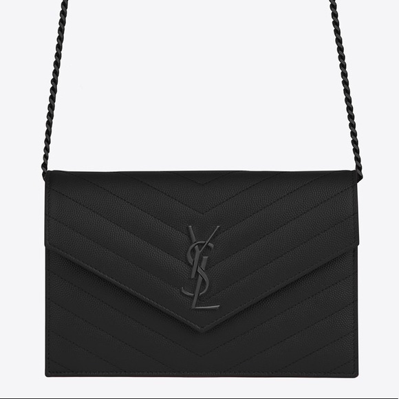 NIB Authentic Saint Laurent Monogram Chain Wallet - Picture 3 of 13